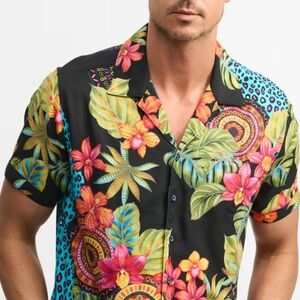 BURMA SHORT SLEEVE BUTTON DOWN SHIRT ROBERT GRAHAM
